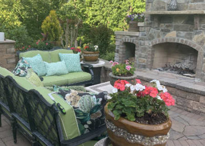 backyard patio with kitchen